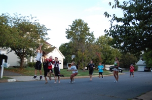 Shortly after writing this post, my kids and their friends played a 5-on-5 pickup game in the road in front of our house.